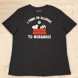 Peanuts Men'S Blue Snoopy Graphic Short-Sleeve